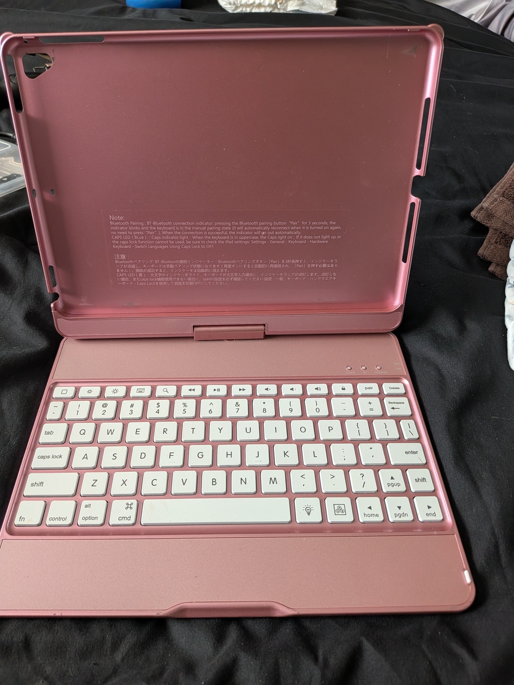 Rose Gold Bluetooth Keyboard Case for Ipad